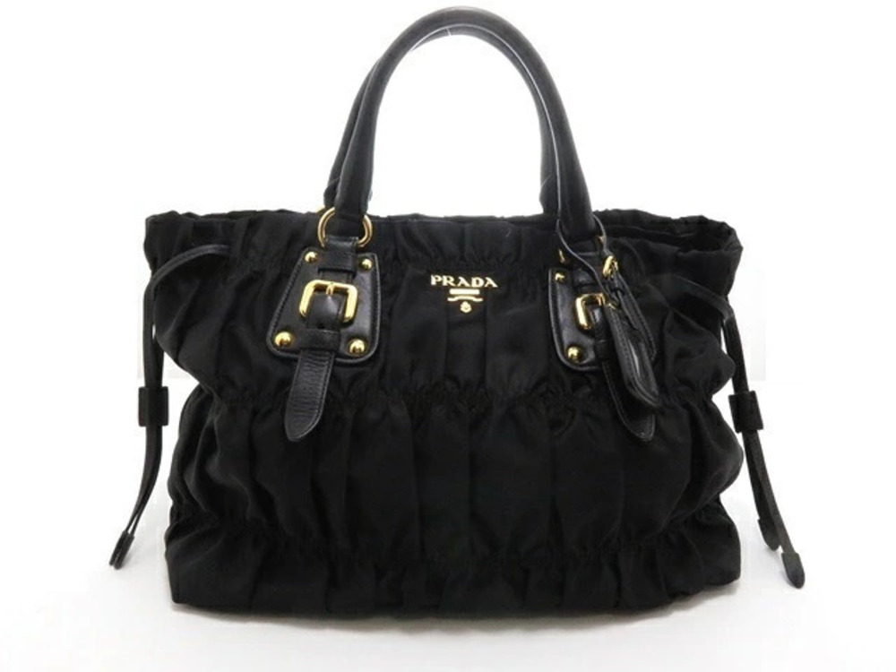 Prada Tessuto Saffiano shoulder bag calfskin black